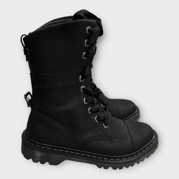 Dr. Martens Yuba Black Leather High Tops Combat Boots Sz 7 - Picture 10 of 10